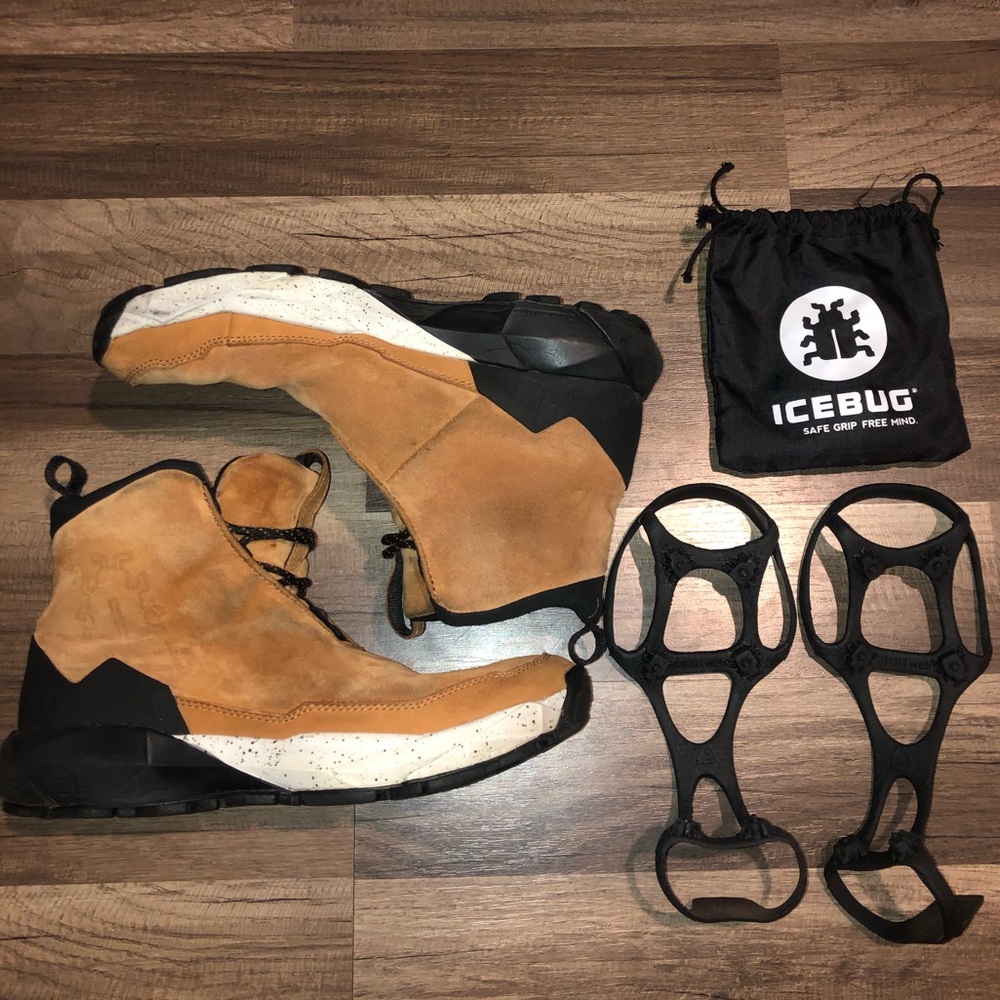 Icebug boots, NOW2 M Bugweb RBx, size 10, w/ grip